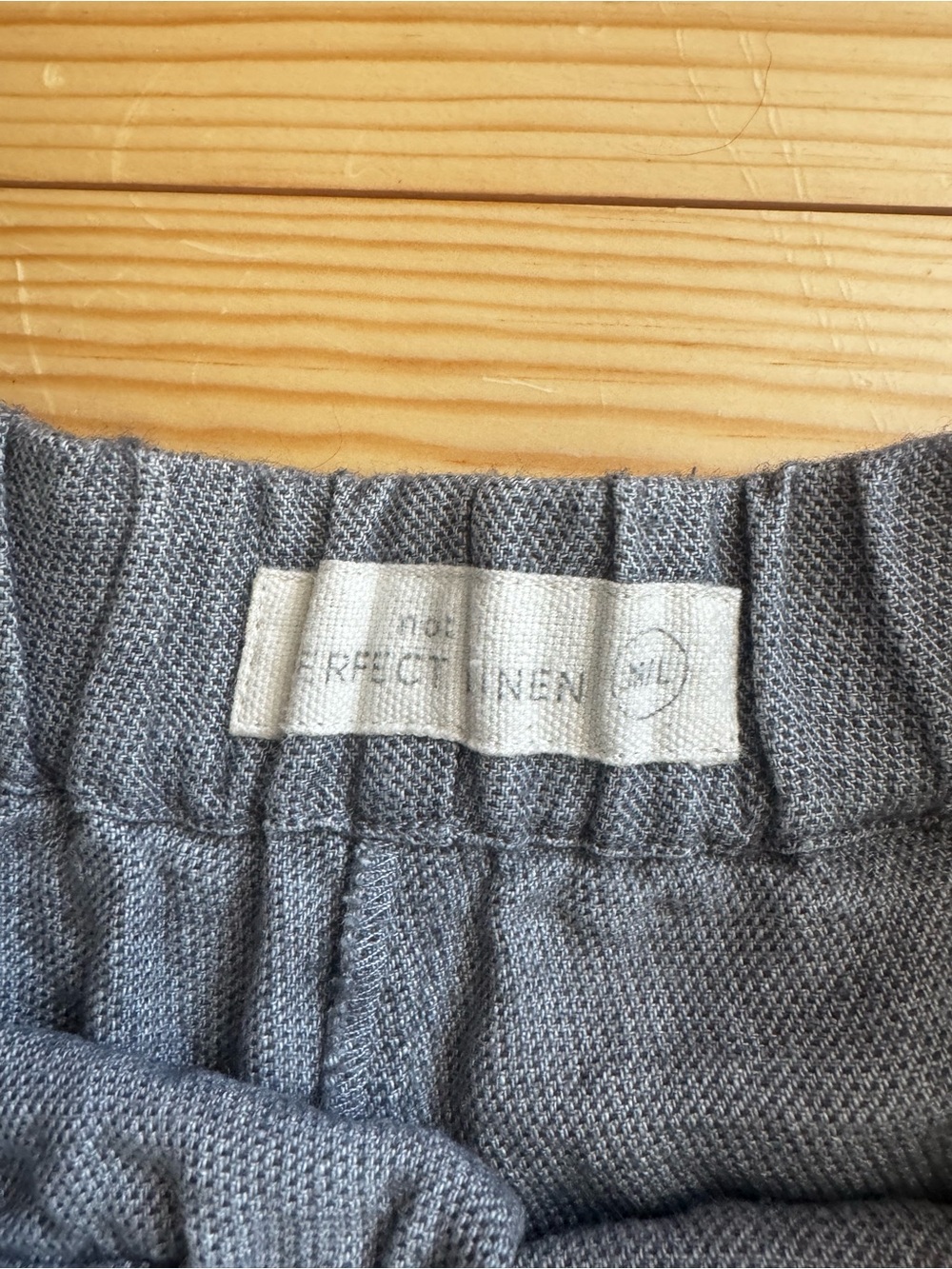 notPERFECTLINEN Gray Wide-Leg Linen Pants - Picture 2 of 7